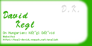 david kegl business card